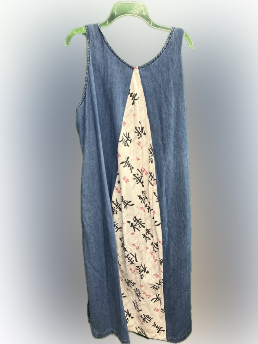 Denim Panda Embroidered Maxi Dress - Picture 2 of 7